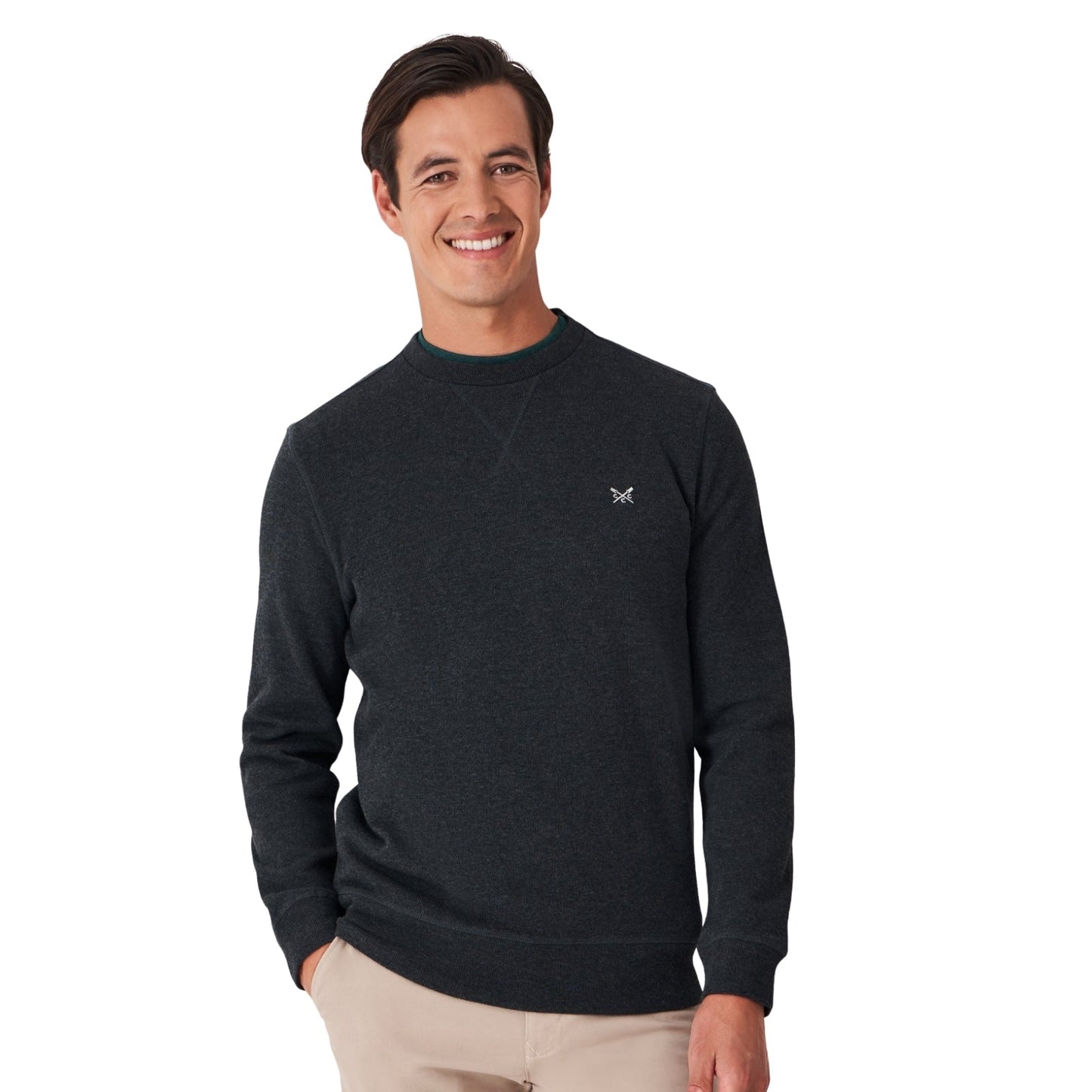 Crew Clothing Mens French Rib Crew Neck Sweatshirt