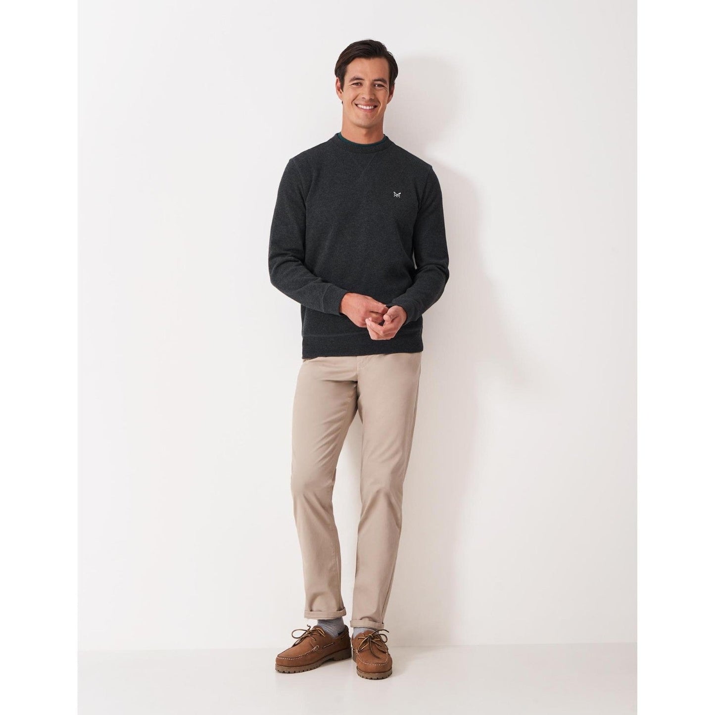 Crew Clothing Mens French Rib Crew Neck Sweatshirt