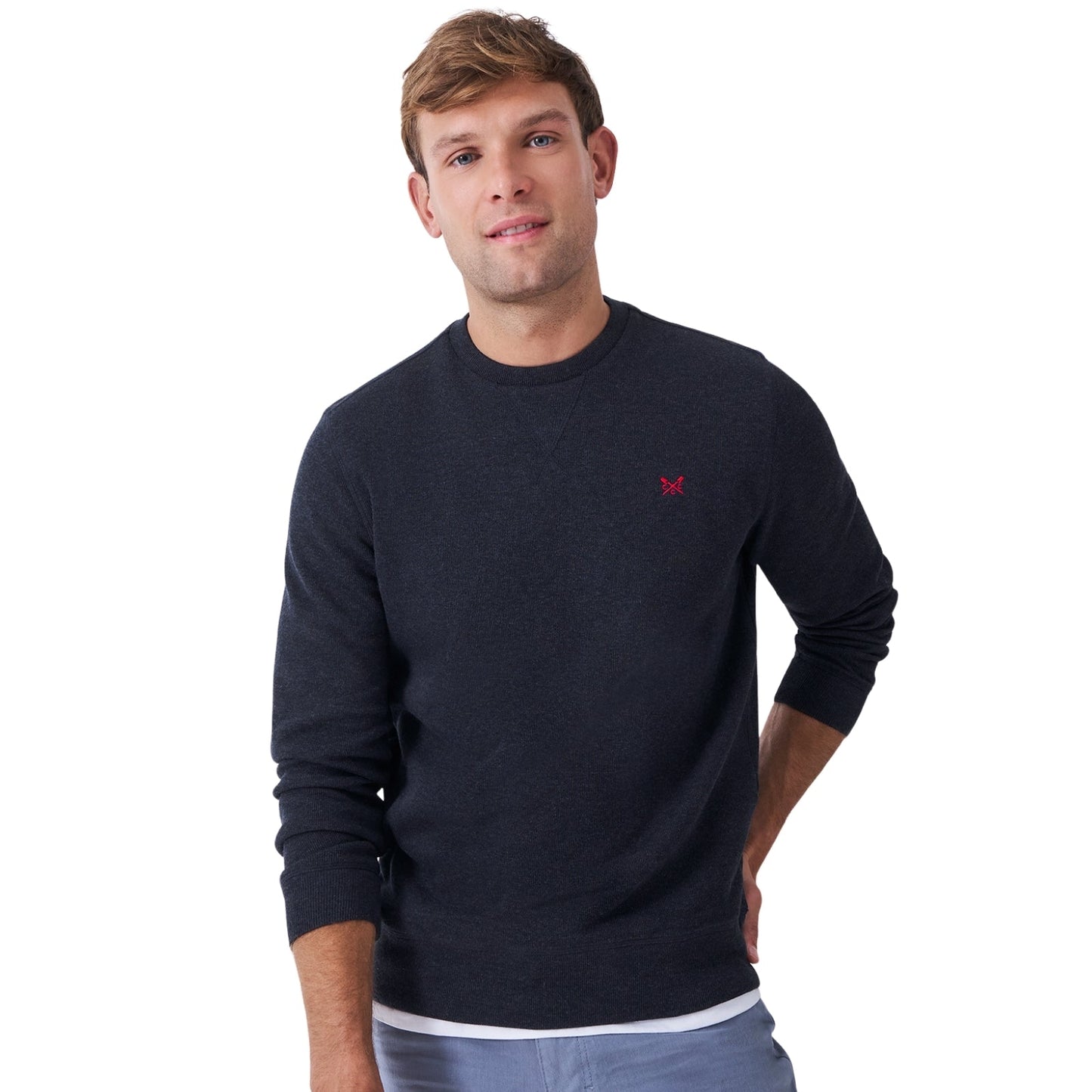 Crew Clothing Mens French Rib Crew Neck Sweatshirt