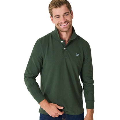 Crew Clothing Mens Pique Long Sleeve Polo Shirt