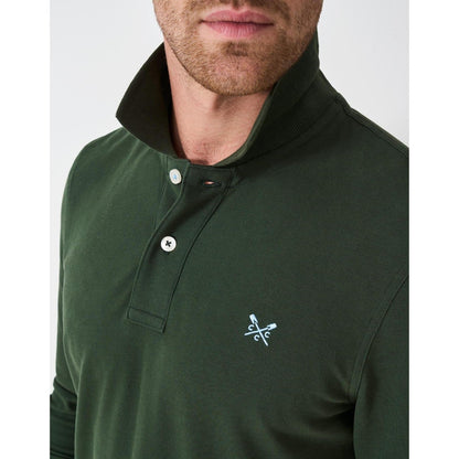 Crew Clothing Mens Pique Long Sleeve Polo Shirt