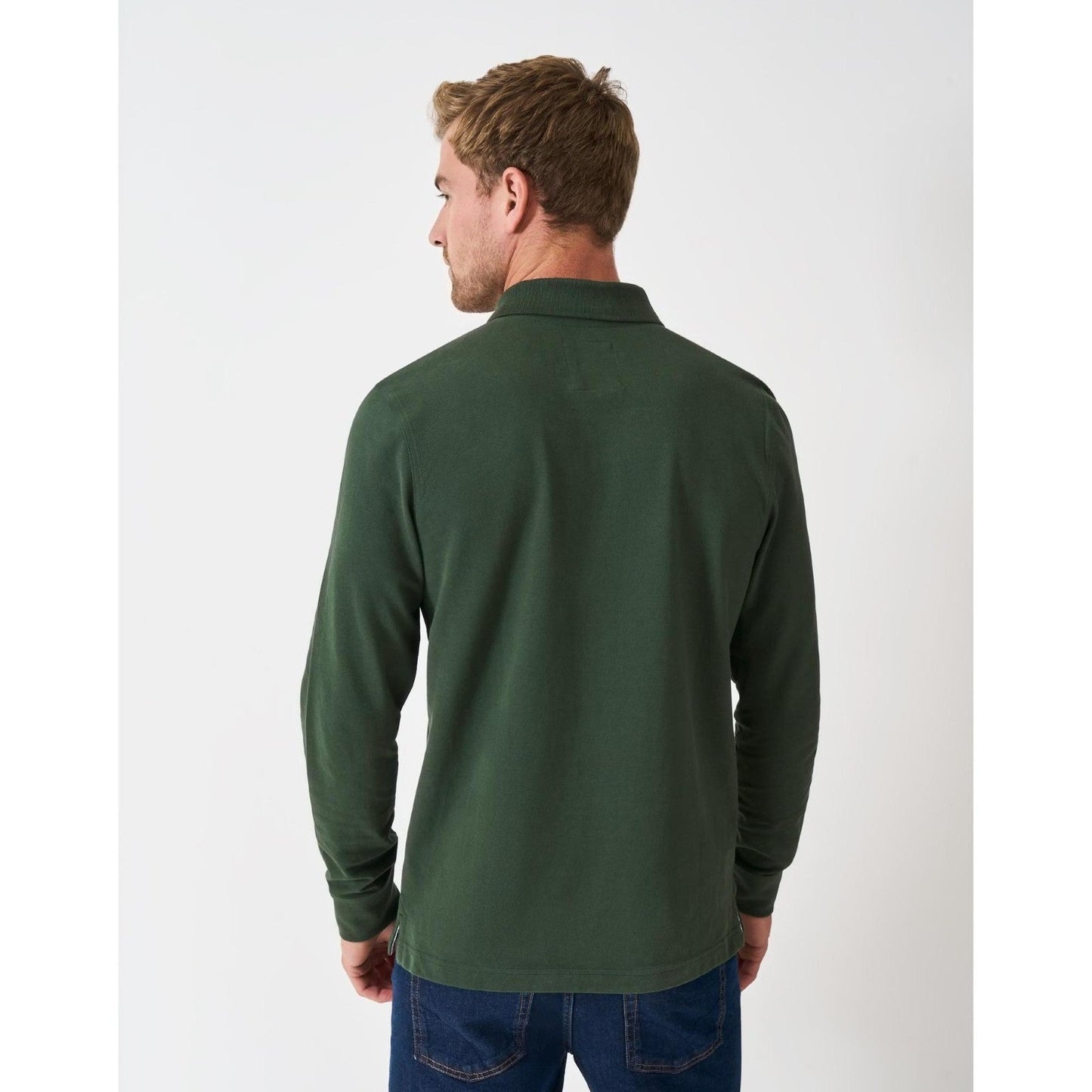 Crew Clothing Mens Pique Long Sleeve Polo Shirt