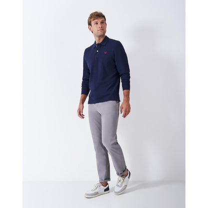 Crew Clothing Mens Pique Long Sleeve Polo Shirt