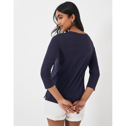 Crew Clothing Mens 3/4 Sleeve Perfect Slub Crew Neck Sweatshirt
