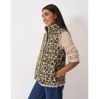 Crew Clothing Womens Printed Borg Gilet Gilet