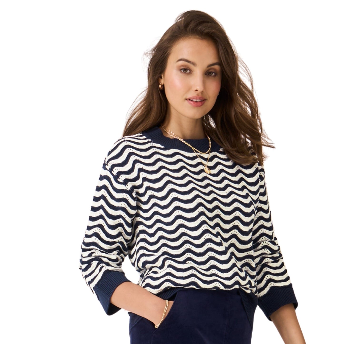 Crew Clothing Womens Bella Scallop Knit Sweatshirt