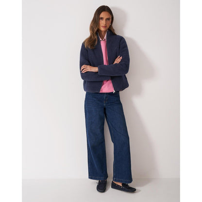 Crew Clothing Womens Boucle Bonded Zip Through Half Zip Fleece