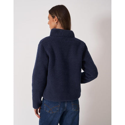 Crew Clothing Womens Boucle Bonded Zip Through Half Zip Fleece