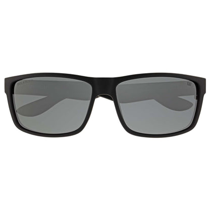 CAT Mens CTS-8018 Polarised Sporty Sunglasses - Matte Black/Silver Mirror