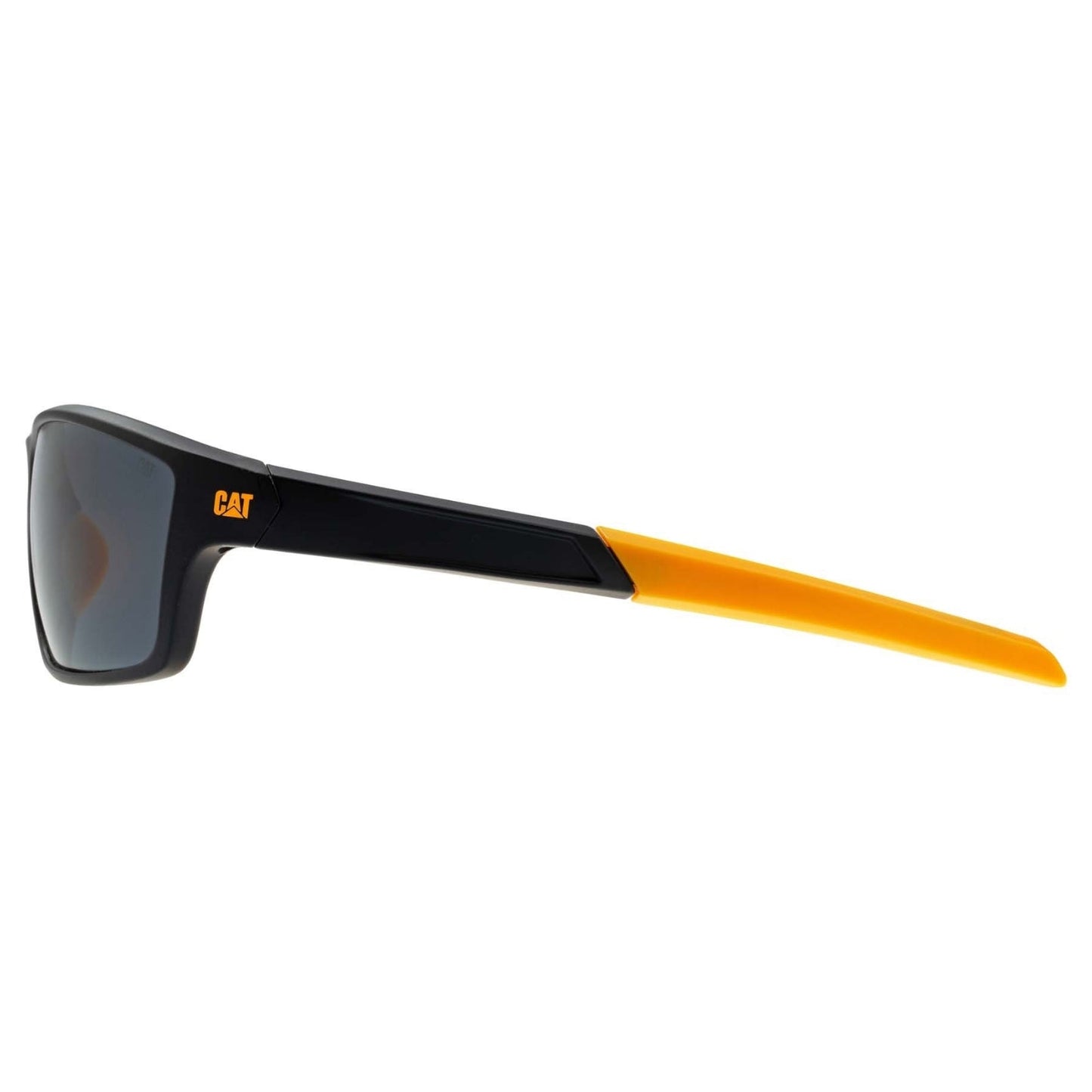 CAT Mens CTS-8020 Polarised Wrap Sunglasses - Matte Black/Solid Smoke