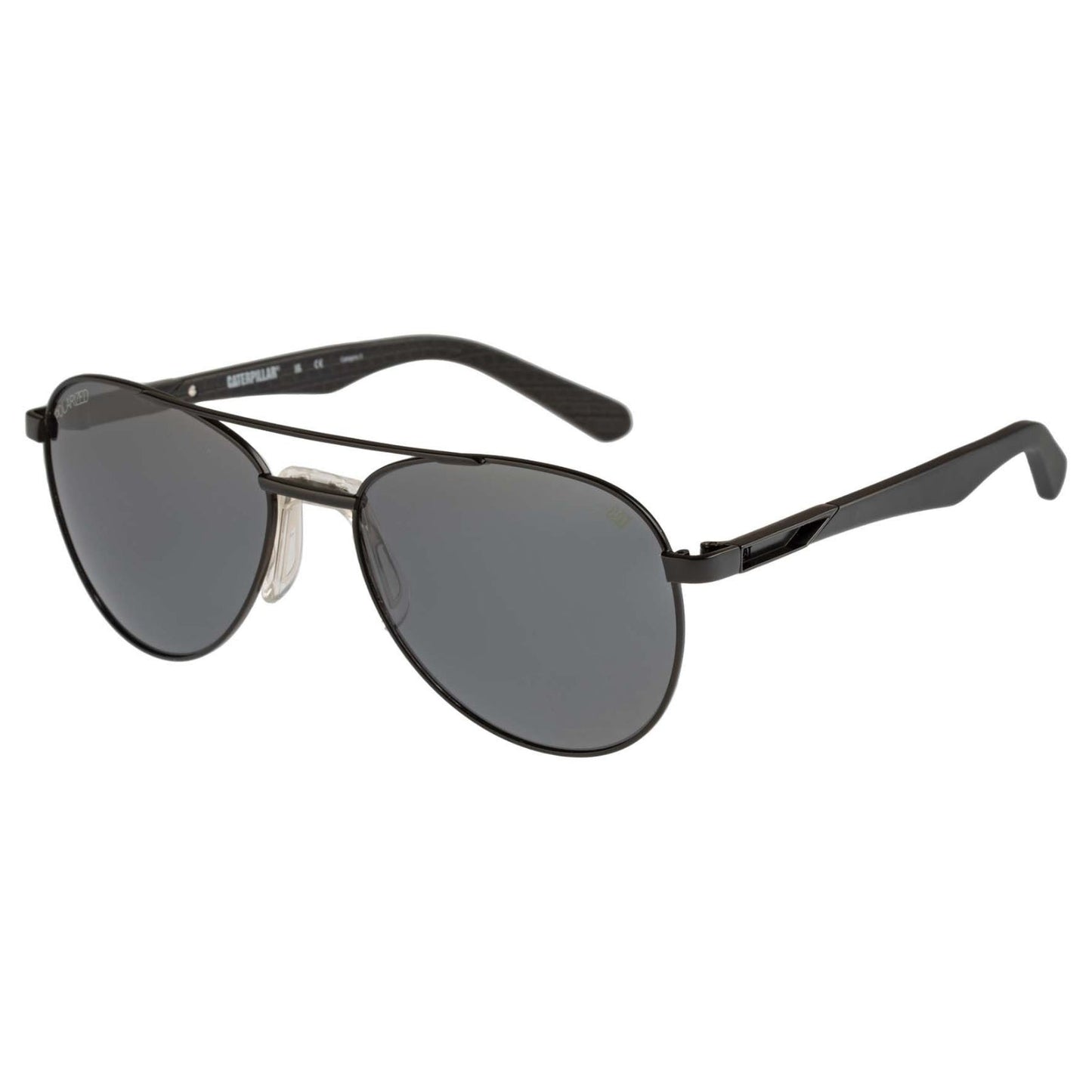 CAT Mens CTS-8025 Aviator Sunglasses - Matte Black/Black