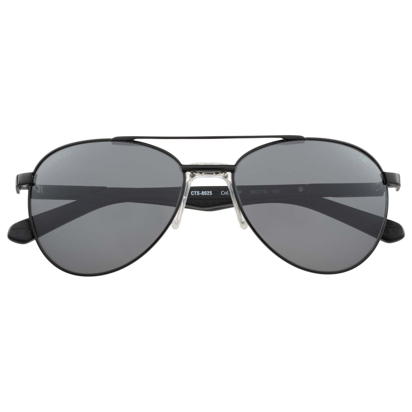 CAT Mens CTS-8025 Aviator Sunglasses - Matte Black/Black