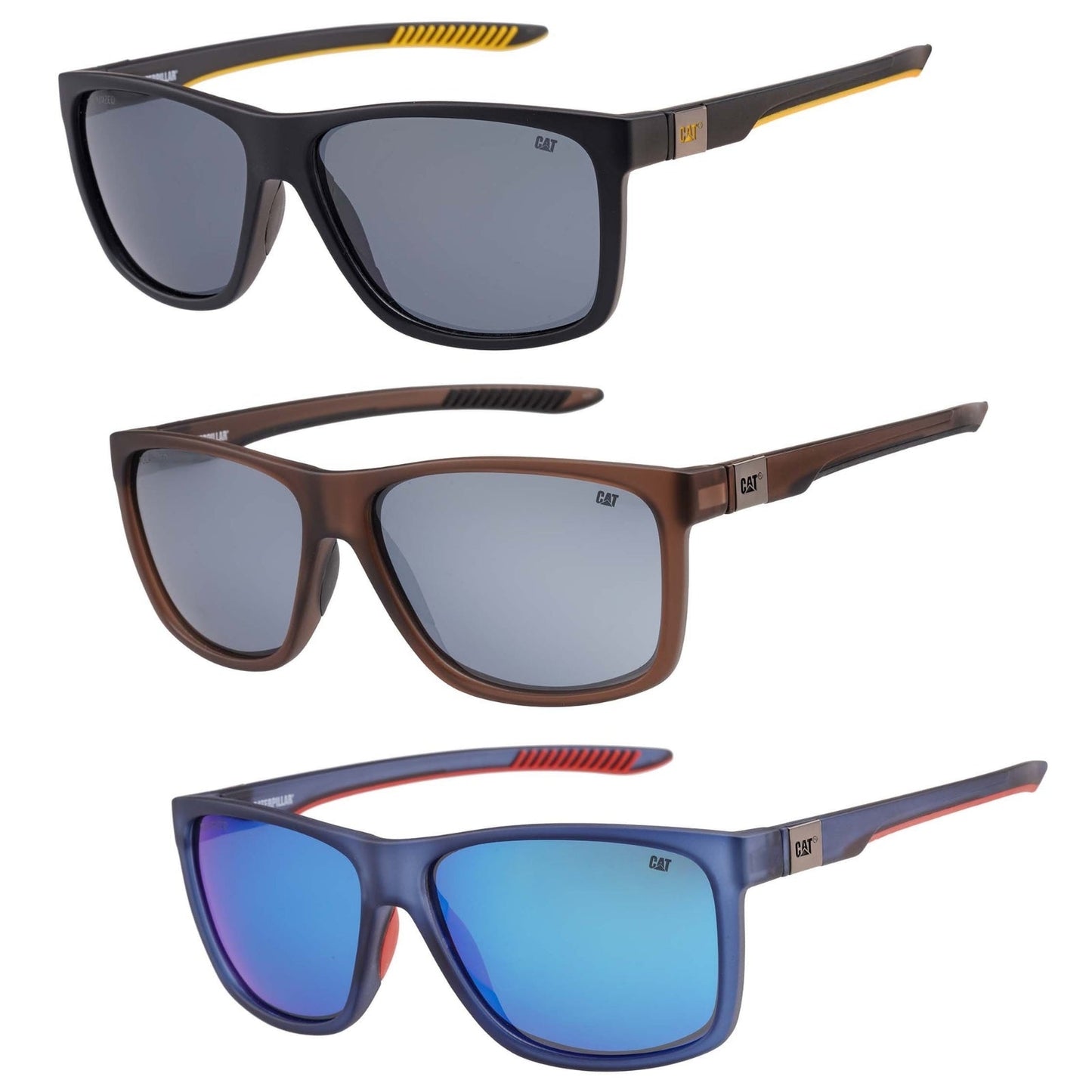 CAT Mens CTS-8027 Polarised Deep Square Sunglasses