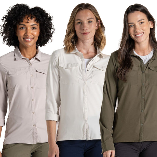 Craghoppers Womens NosiLife Pro 3 UPF Long Sleeve Shirt