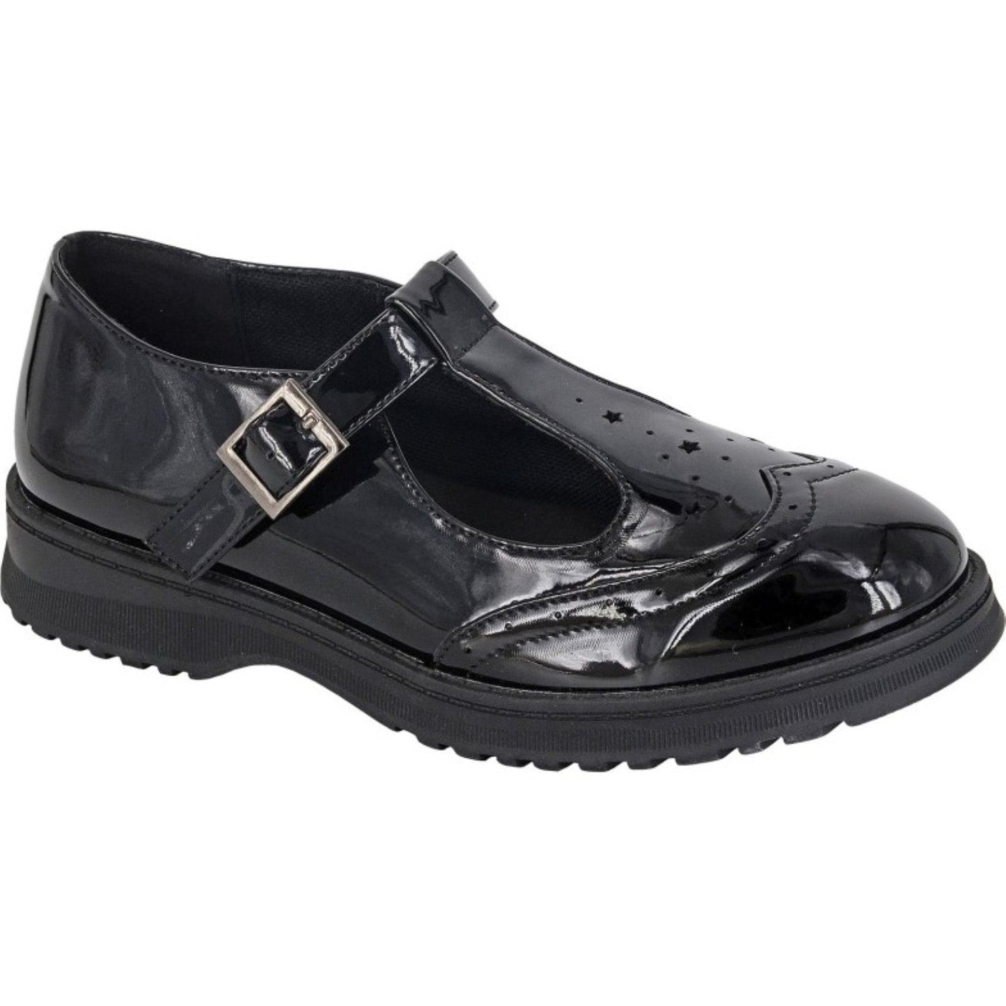 Cipriata Kids Dina Buckle T Bar Brogue Shoe
