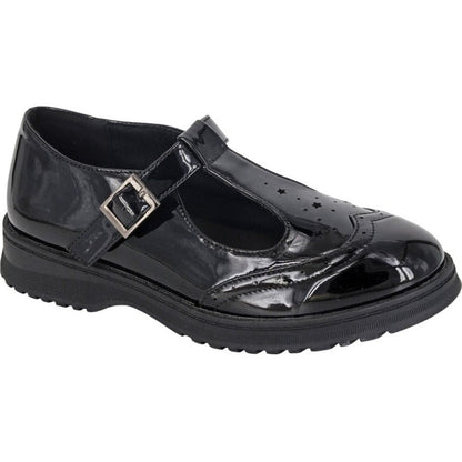 Cipriata Kids Dina Buckle T Bar Brogue Shoe