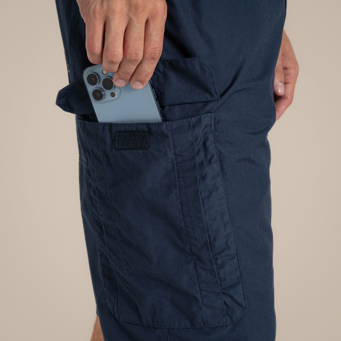 Craghoppers Mens Kiwi Water Repellent Long Cargo Shorts