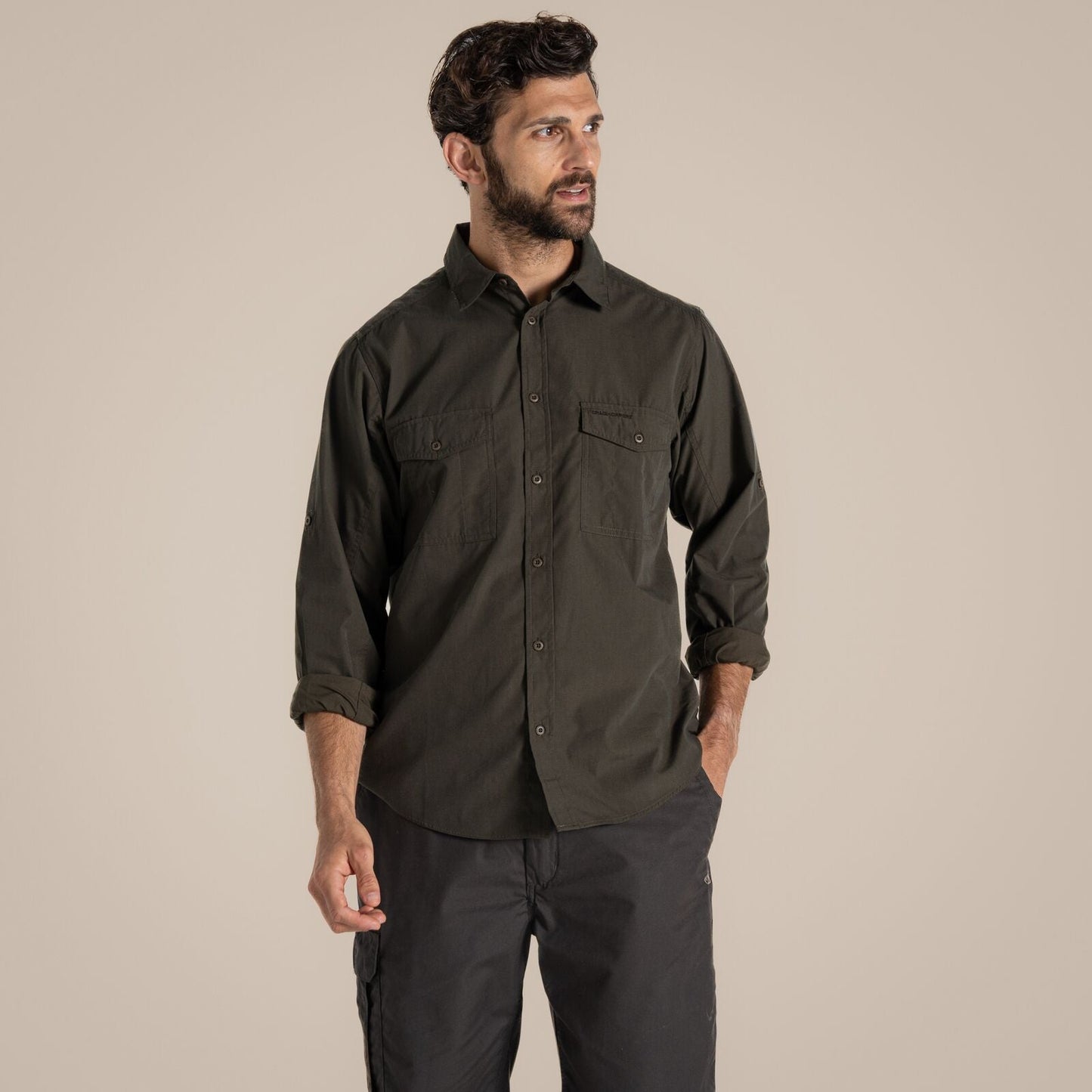 Craghoppers Mens Kiwi Sun Protection Long Sleeve Shirt