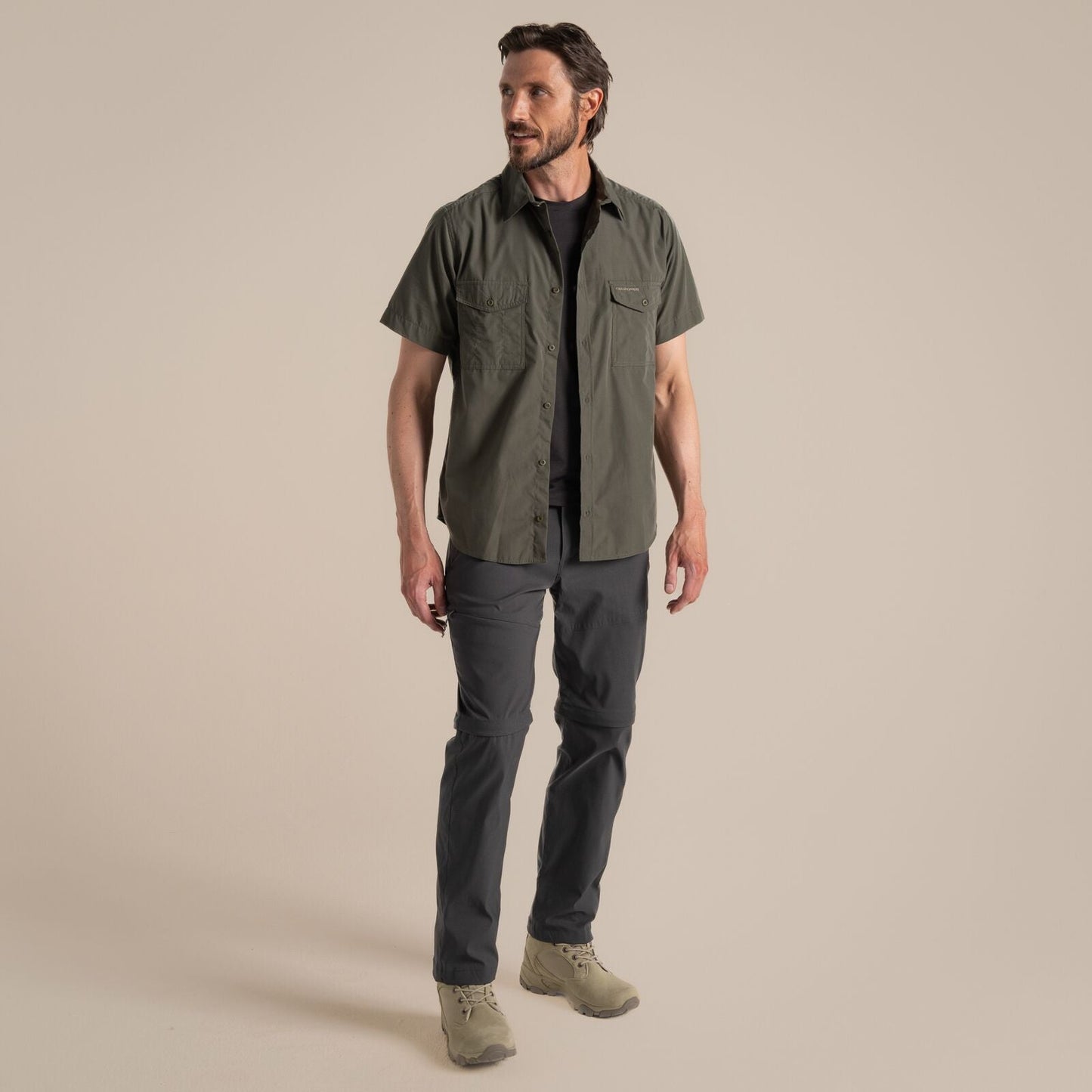 Craghoppers Mens Kiwi Sun Protection Short Sleeve Shirt