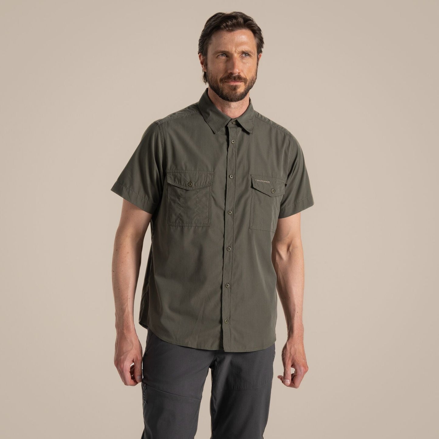 Craghoppers Mens Kiwi Sun Protection Short Sleeve Shirt