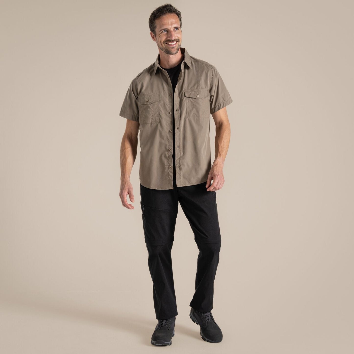 Craghoppers Mens Kiwi Sun Protection Short Sleeve Shirt