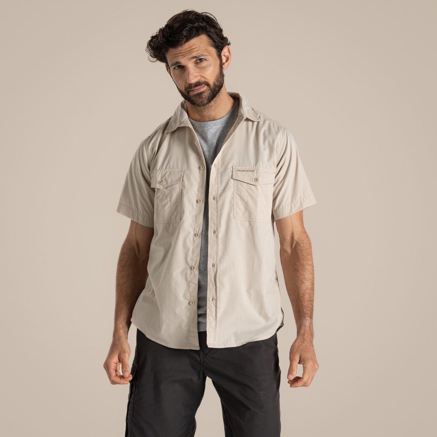 Craghoppers Mens Kiwi Sun Protection Short Sleeve Shirt