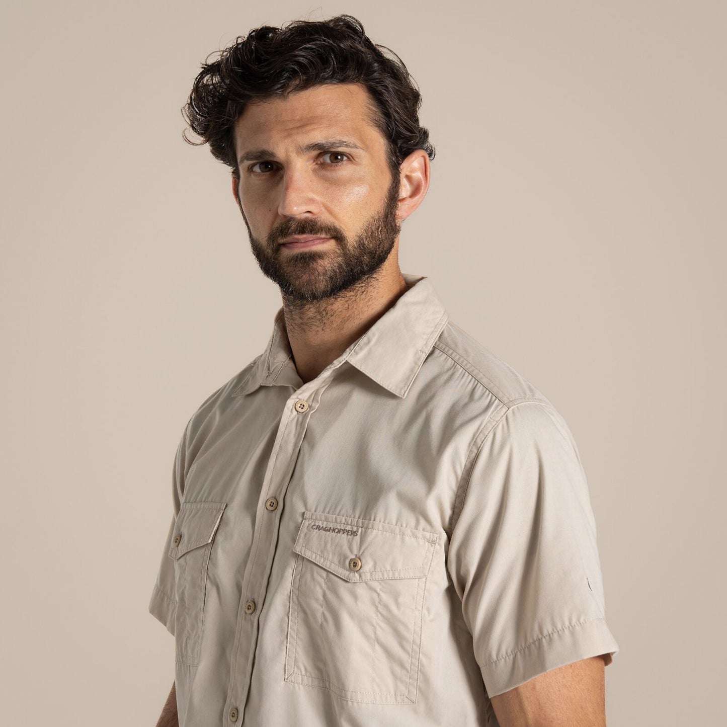 Craghoppers Mens Kiwi Sun Protection Short Sleeve Shirt