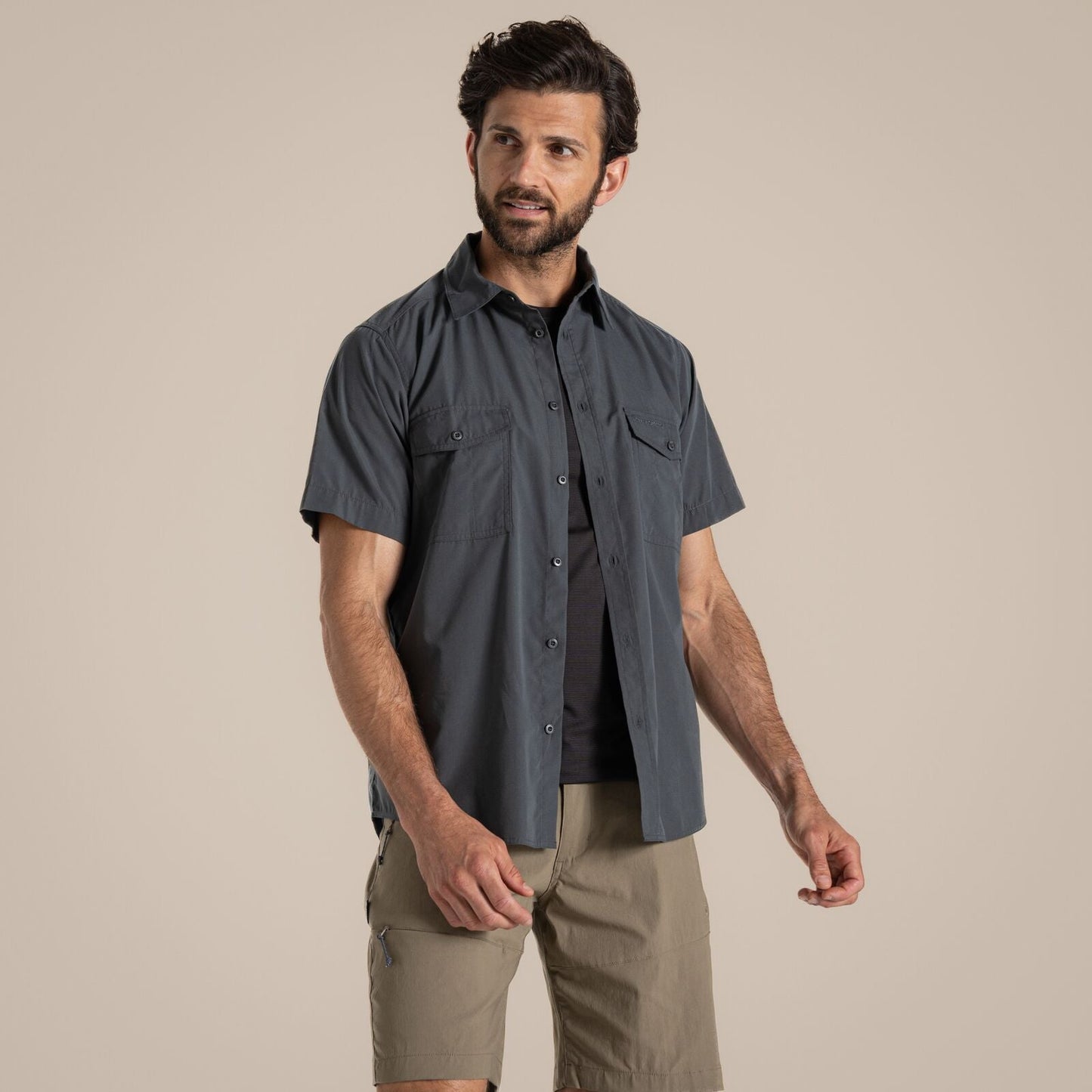Craghoppers Mens Kiwi Sun Protection Short Sleeve Shirt