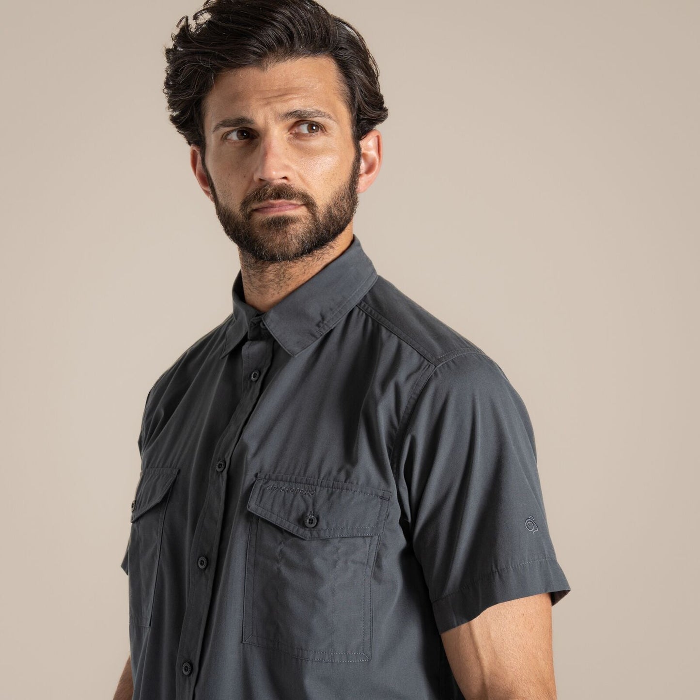 Craghoppers Mens Kiwi Sun Protection Short Sleeve Shirt