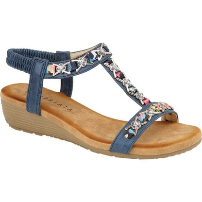 Cipriata Womens Lia Jewelled Sling Back Sandals