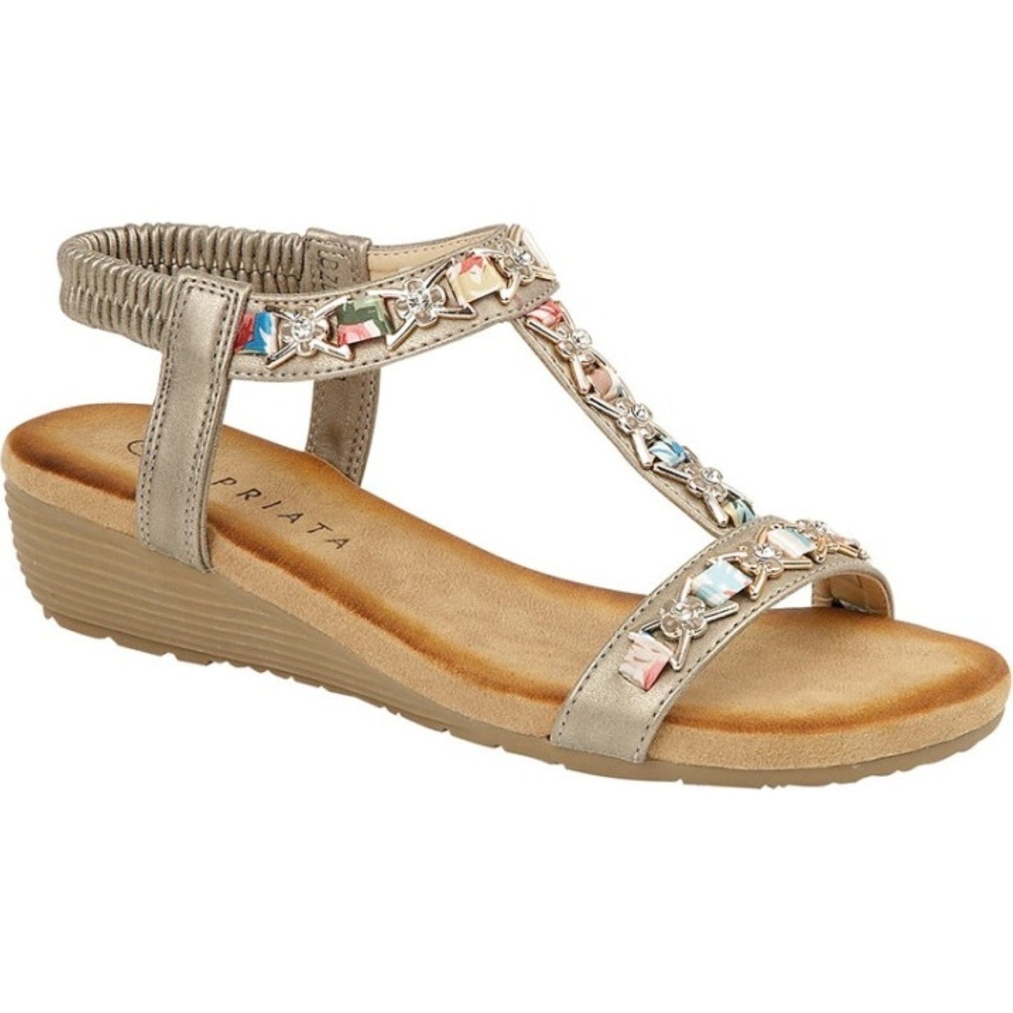 Cipriata Womens Lia Jewelled Sling Back Sandals