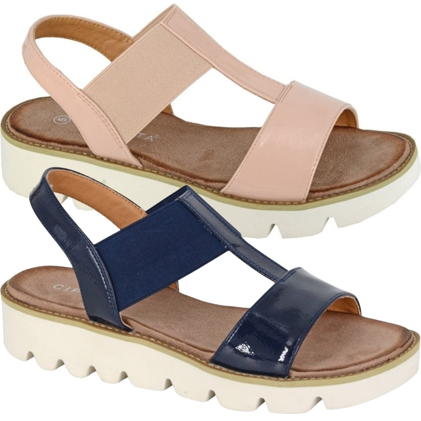 Cipriata Womens Aladina Throat Wedge Sandals