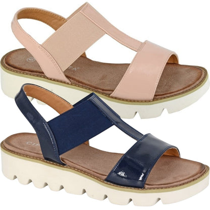 Cipriata Womens Aladina Throat Wedge Sandals