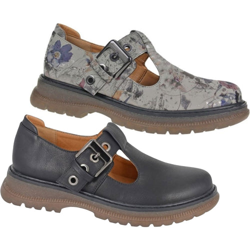 Cipriata Womens Cira T-Bar Buckle Shoe