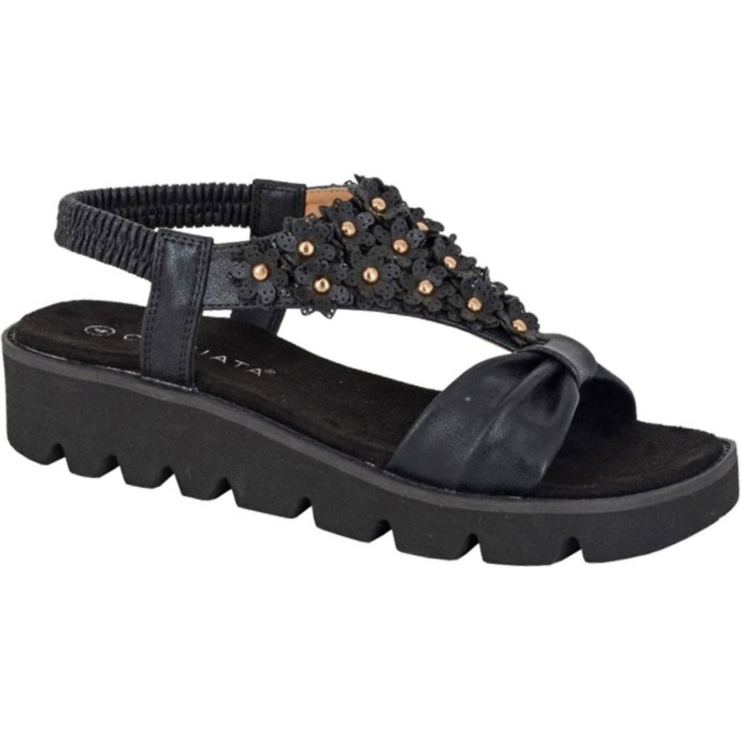 Cipriata Womens Salvia Floral Sling Back Sandals
