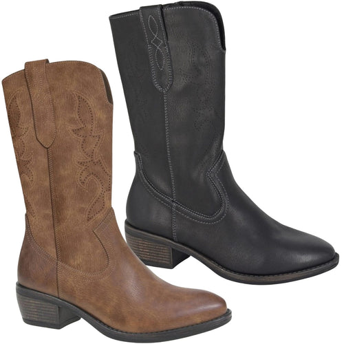 Cipriata Womens Wanda Inside Zip Cowgirl Boots
