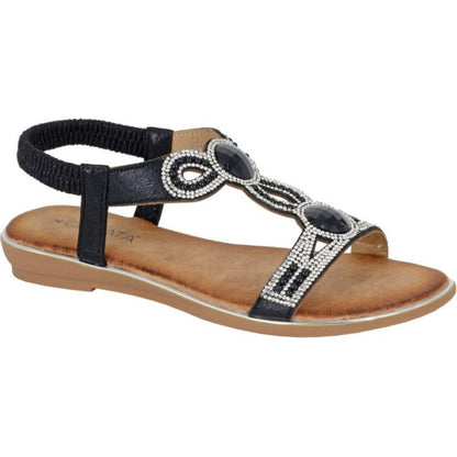 Cipriata Womens Desia Jewelled Elasticated Back Sandals