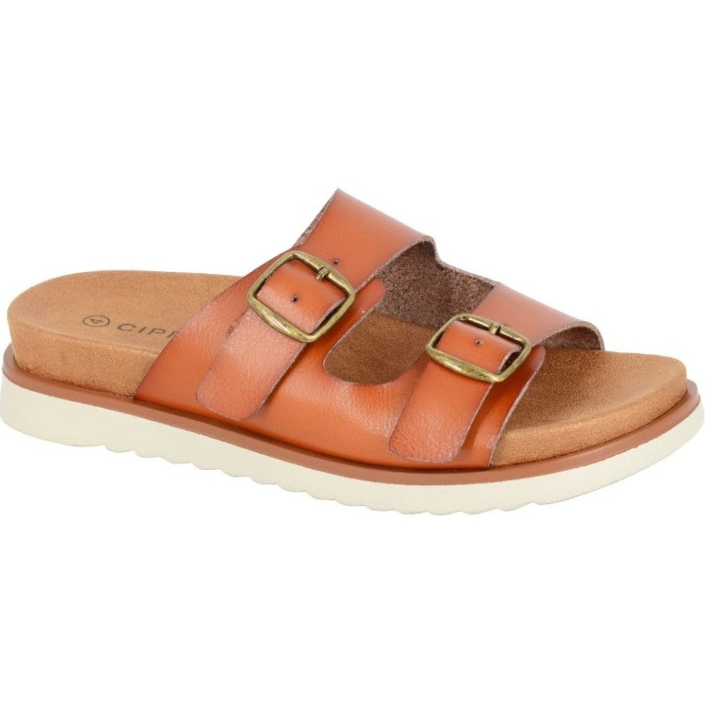 Cipriata Womens Tiberia Twin Buckle Sandals