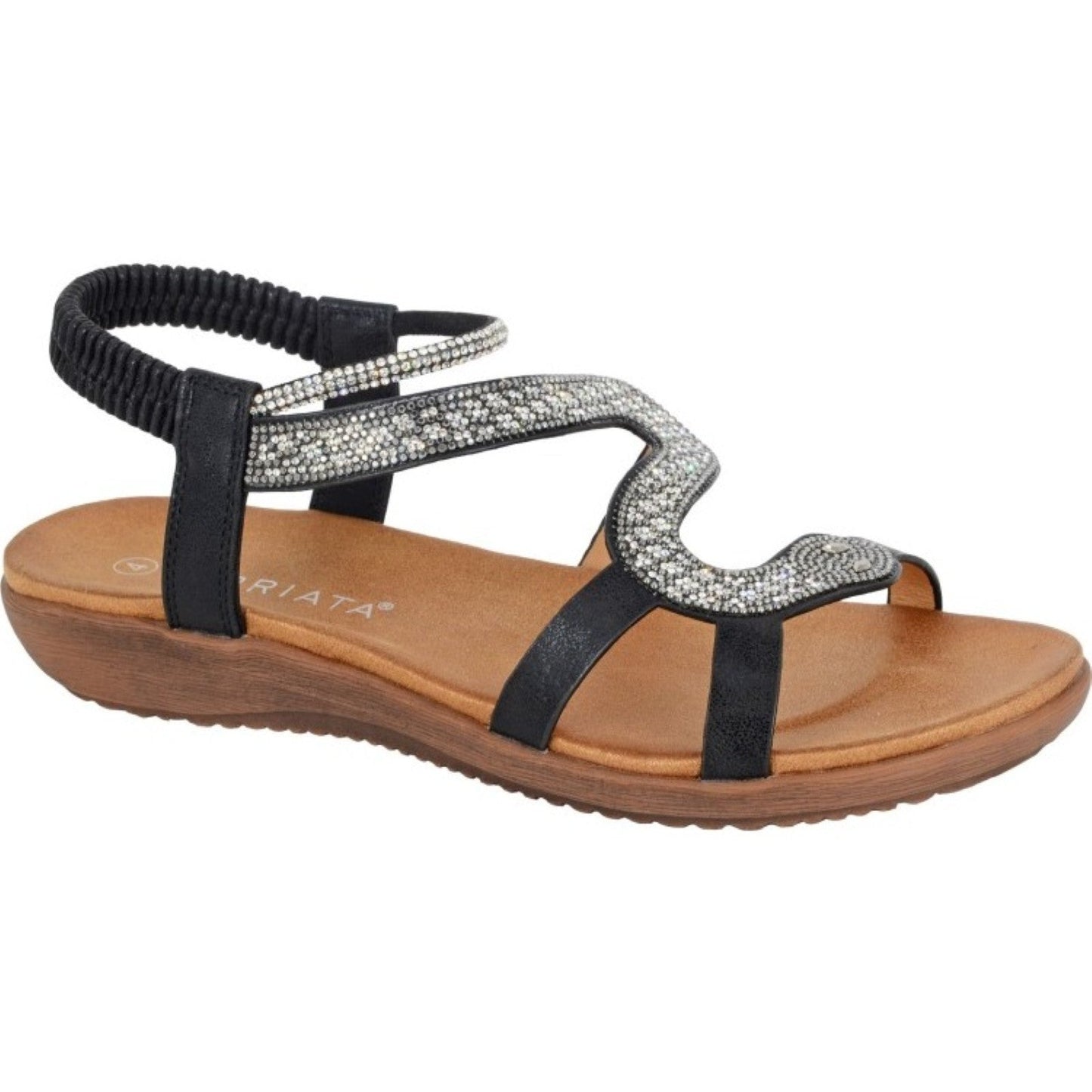 Cipriata Womens Serpent Sling Back Jewelled Sandals