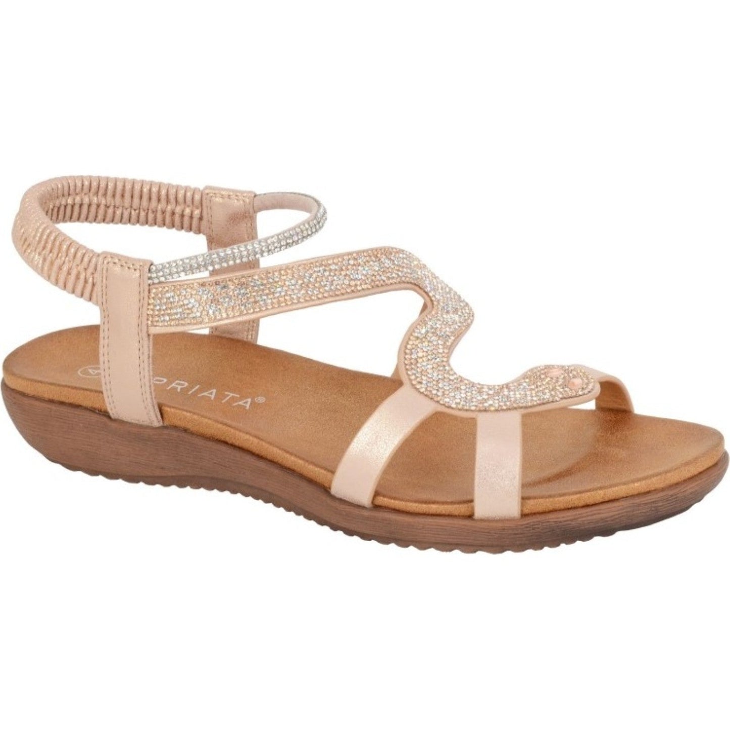 Cipriata Womens Serpent Sling Back Jewelled Sandals