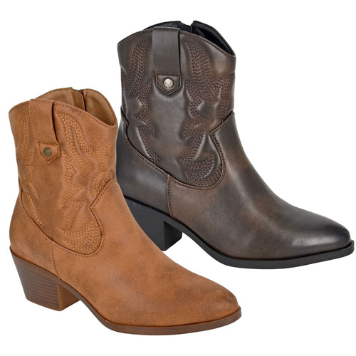 Cipriata Womens Bertilla Cowgirl Ankle Boots