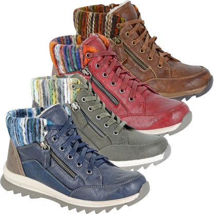 Cipriata Womens Erte 6 Eyelet Zip Boots
