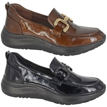 Cipriata Womens Flor Saddle Trim Loafers