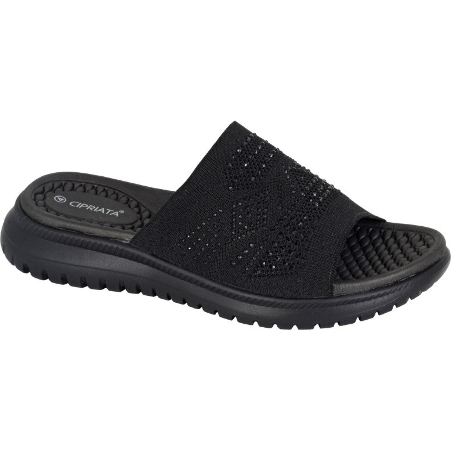 Cipriata Womens Eliana Diamante Slides