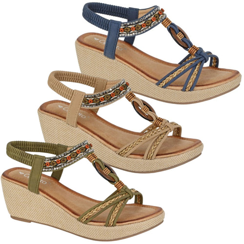 Cipriata Womens Gioela Sling Back Platform Slides