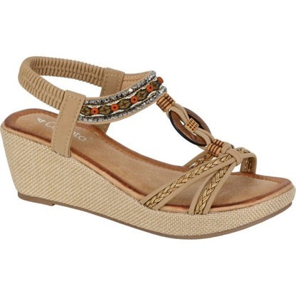 Cipriata Womens Gioela Sling Back Platform Slides