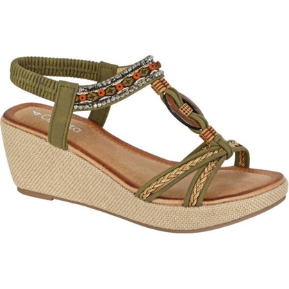 Cipriata Womens Gioela Sling Back Platform Slides