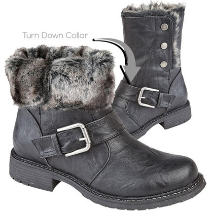 Cipriata Womens Andreana Biker Style Ankle Boots
