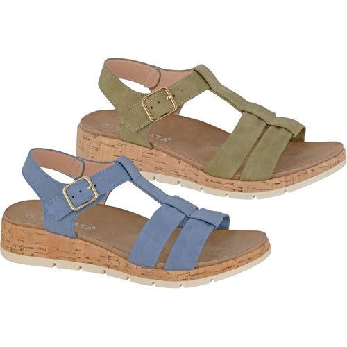 Cipriata Womens Fadia Low Wedge Slides