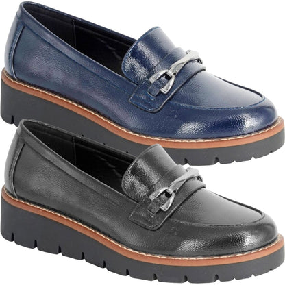 Cipriata Womens Miranda Saddle Trim Loafers
